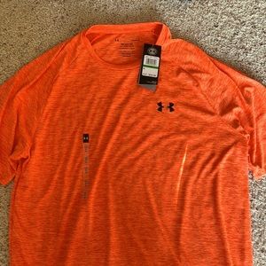 NWT Under Armour bright orange t-shirt